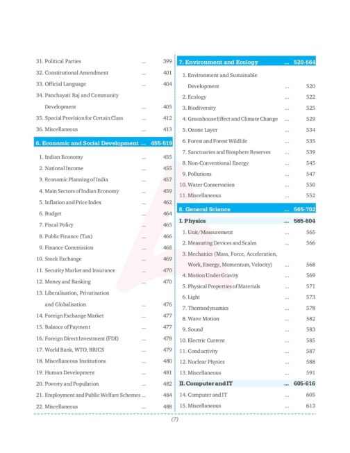 Objective General Studies 21000+ MCQs for IAS,PCS,BPSC,JPSC,UPPCS,UKPCS,MPPCS,CGPCS,RAS,RTS,OPSC,WBPSC, UPSC & State PCS Exams (English Printed Edition) - Image 6