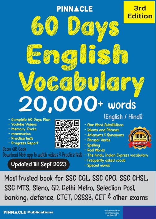 Pinnacle SSC 60 Days English Vocabulary 3rd Edition