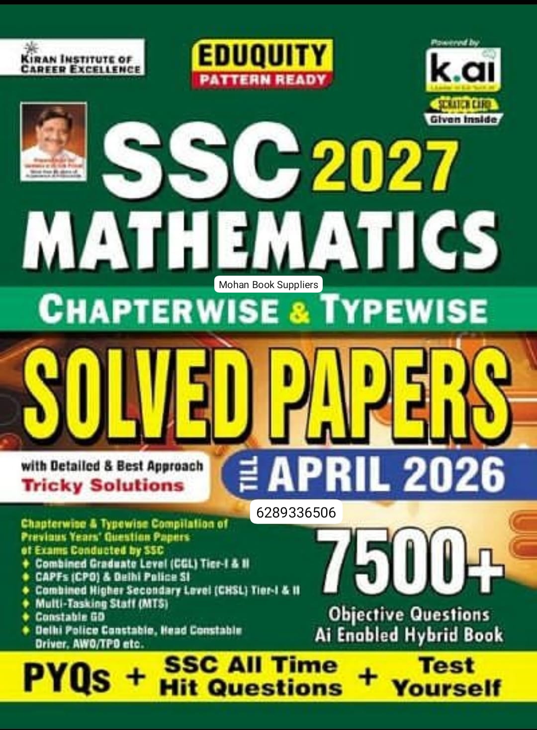 Kiran SSC 2027 Mathematics Solved Papers Chapterwise and Typewise Till April 2026 English Medium